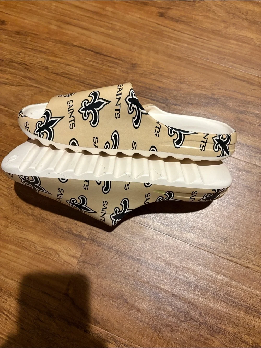 Yeezy Beige Logo Slide Sandals